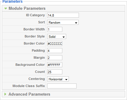 DATSOGALLERY ULTIMATE MODULE PARAMETERS