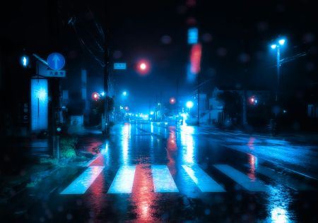 Feux dans les reflets