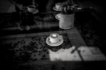 Lumière sur la table à café
