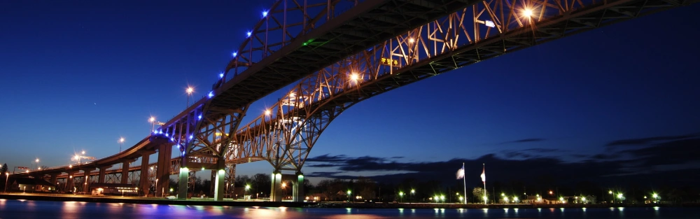 Blue Water Bridge Panoramic Wallpaper